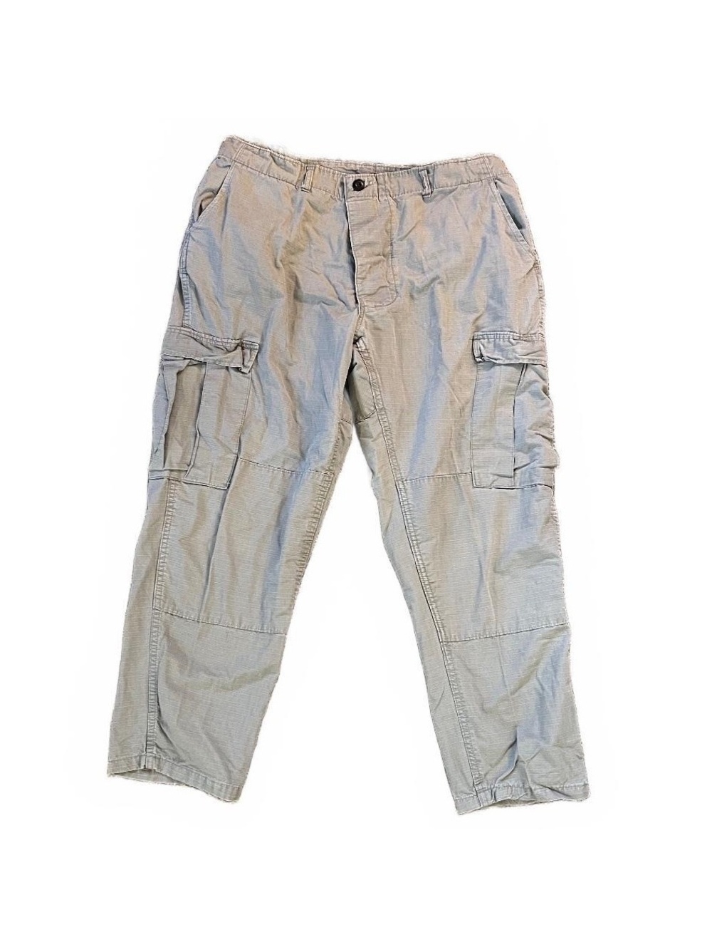 Vintage Atlanco Gray Combat Cargo Trousers Military Ripstop Rugged Army